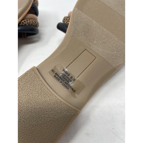 Dolce Vita Junyper Sandals 8.5 Slip On Cheetah Print Open Toe Faux Leather NEW - Picture 9 of 9